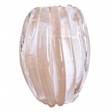 Silver and gold leafed Murano glass vase